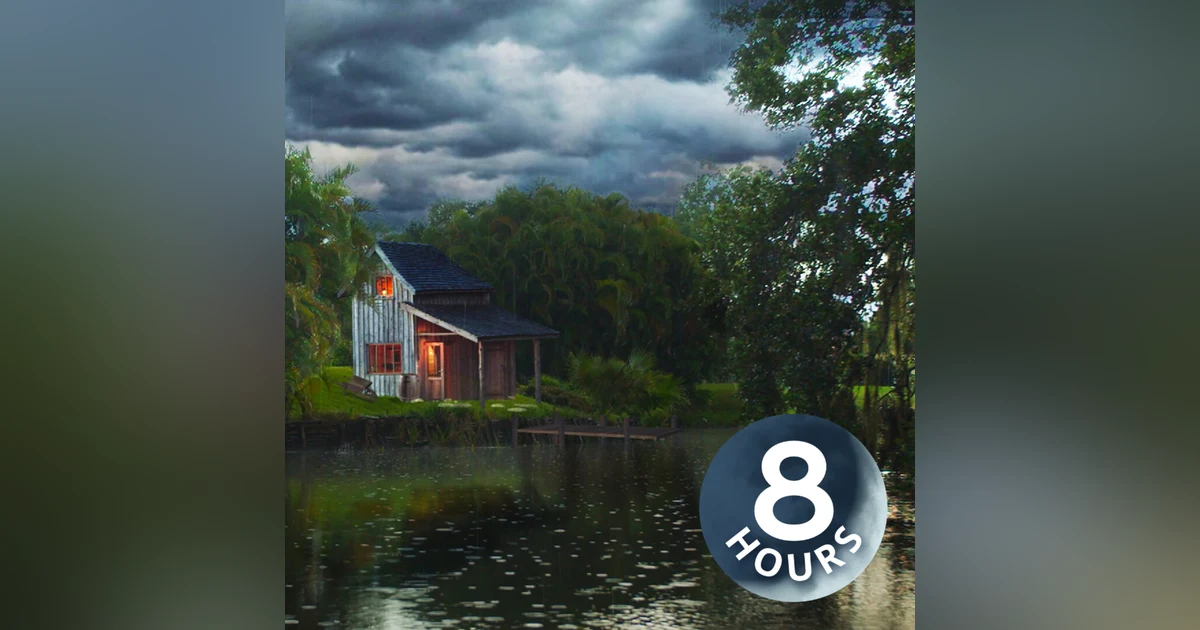Rainstorm for Sleeping with Relaxing Rain on Water Sounds 8 Hours