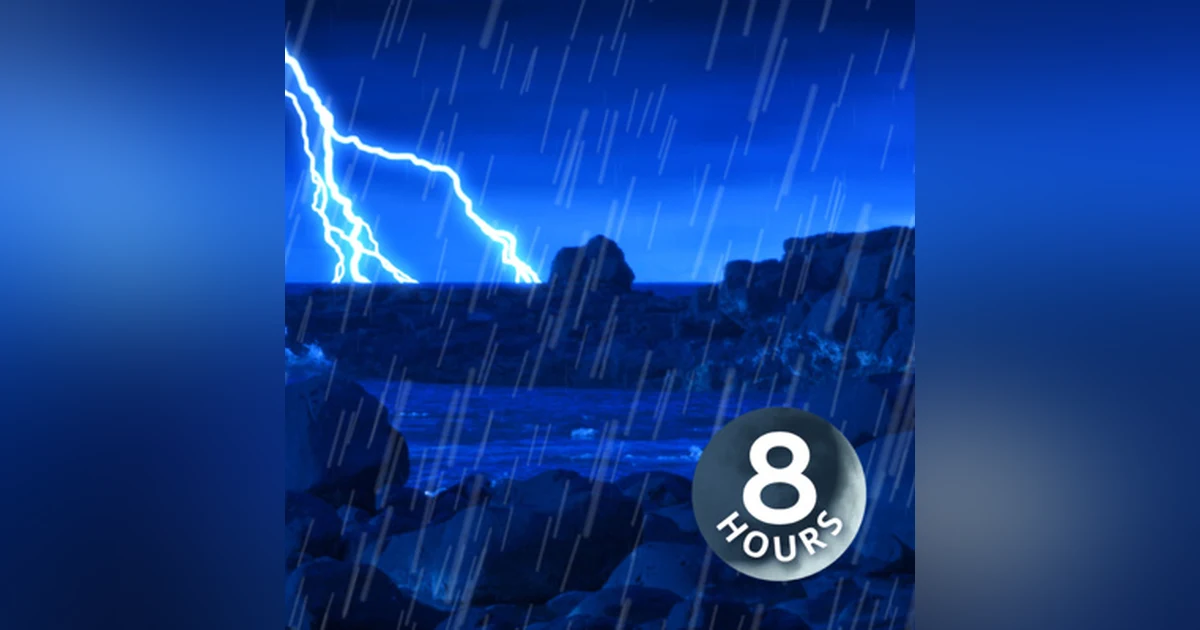 Thunder, Hear the Thunder I 8 Hours Lightning, Rain Sounds and Ocean Waves White Noise for Sleep