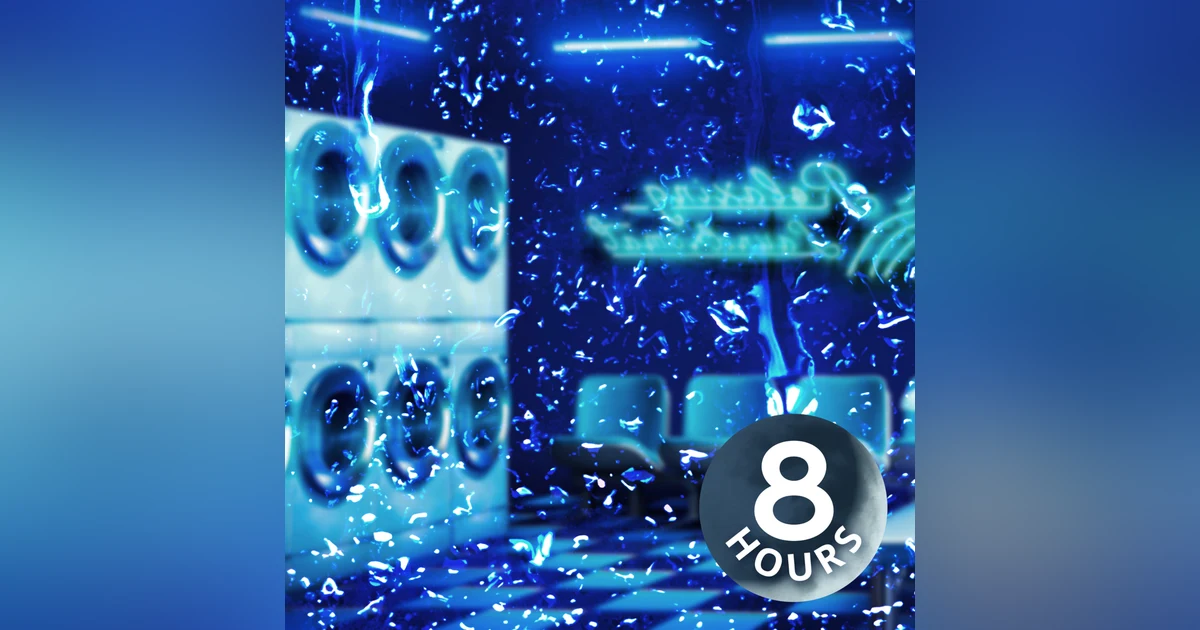 Rainy Night at the Laundromat | Rain Sounds for Sleeping & Washer White Noise 8 Hours