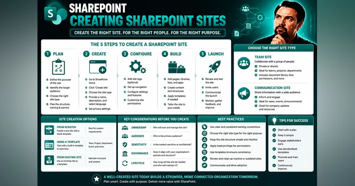 image for Creating SharePoint Sites: The Complete Guide for Modern Collaboration