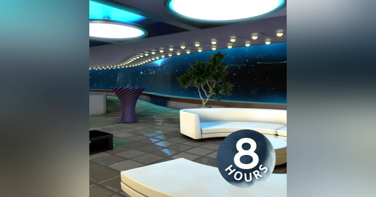 Starship White Noise 8 Hours | Sleep, Study, Focus | Spaceship Lounge Sound