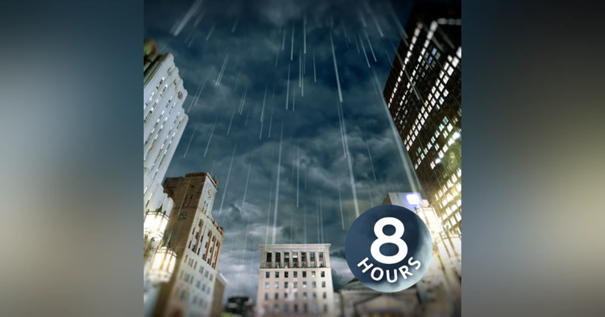 Midnight Rain Sounds White Noise for Sleep, Sound Masking or Studying | 8 Hours
