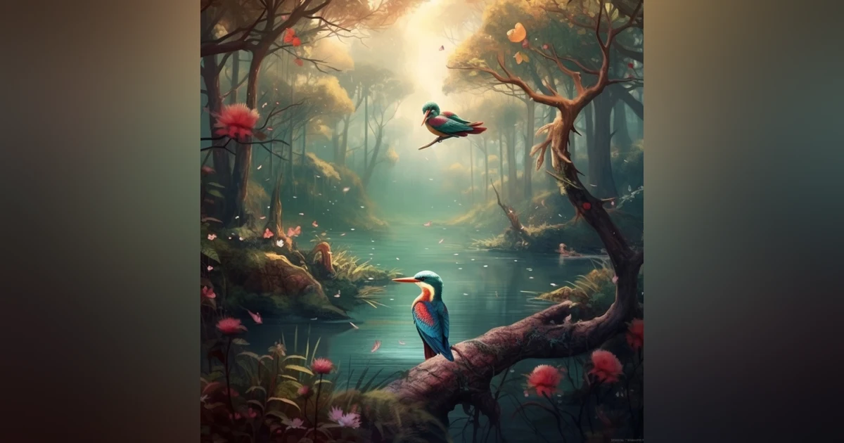 Escape to the Calming Sounds of Birds Singing by a River