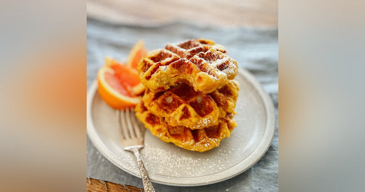 Gluten-Free Pumpkin Belgian Liege Waffles