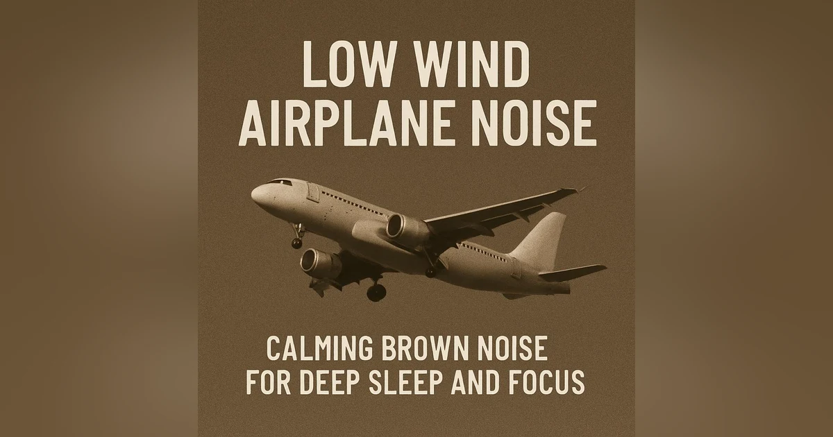 Low Wind Airplane Noise | Calming Brown Noise for Deep Sleep and Focus