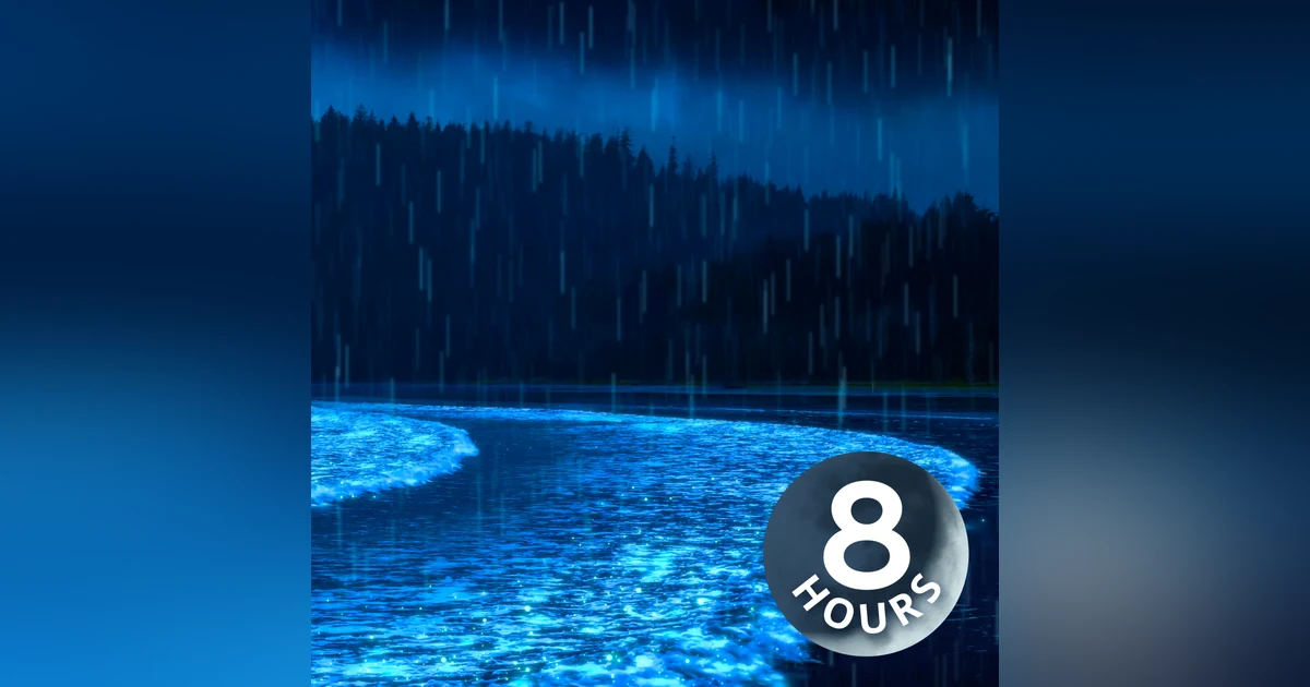 Rain Noise & Ocean Waves Helps with Sleep | 8 Hours