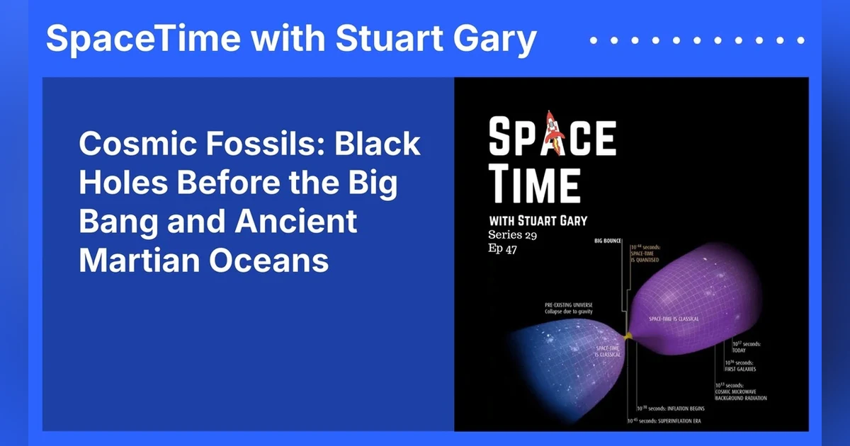 Cosmic Fossils: Black Holes Before the Big Bang and Ancient Martian Oceans