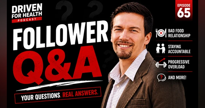 image for Follower Q&A: Food, Accountability & Progressive Overload | Ep. 65 Driven For Health