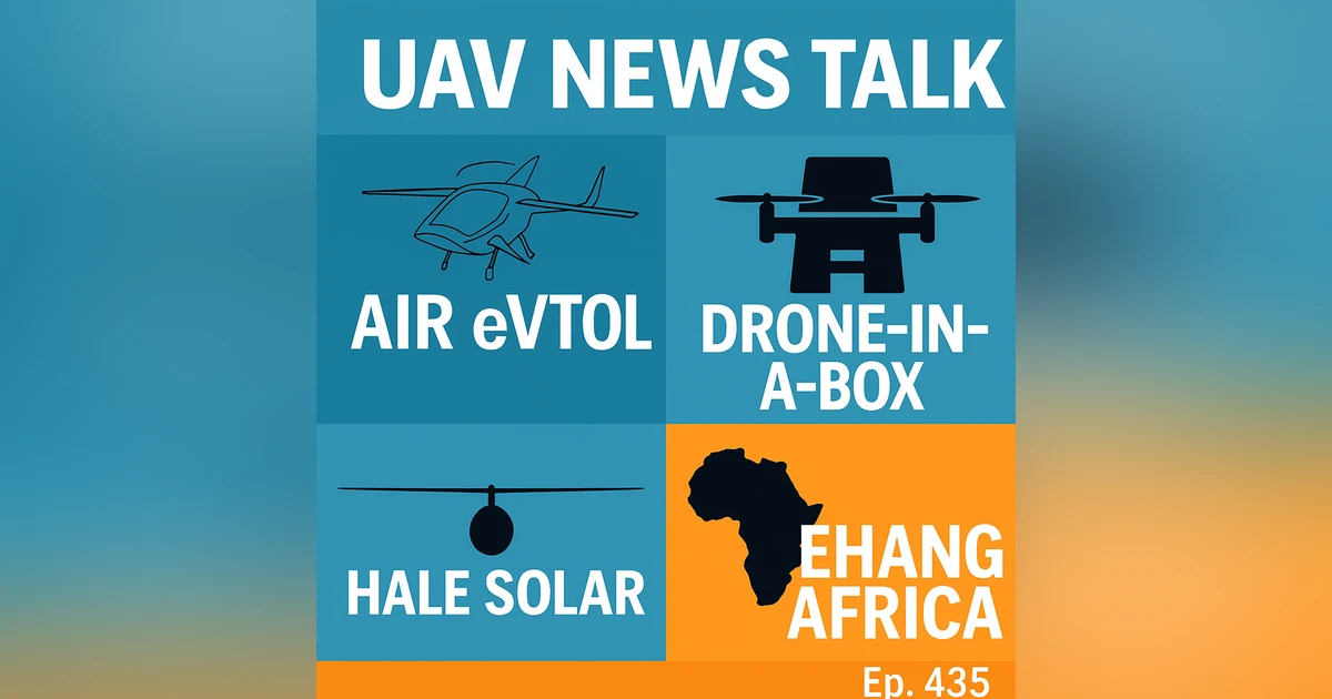 FAA eVTOL Approvals, Drone-in-a-Box Tech, HALE Solar UAVs, and EHang’s African Debut