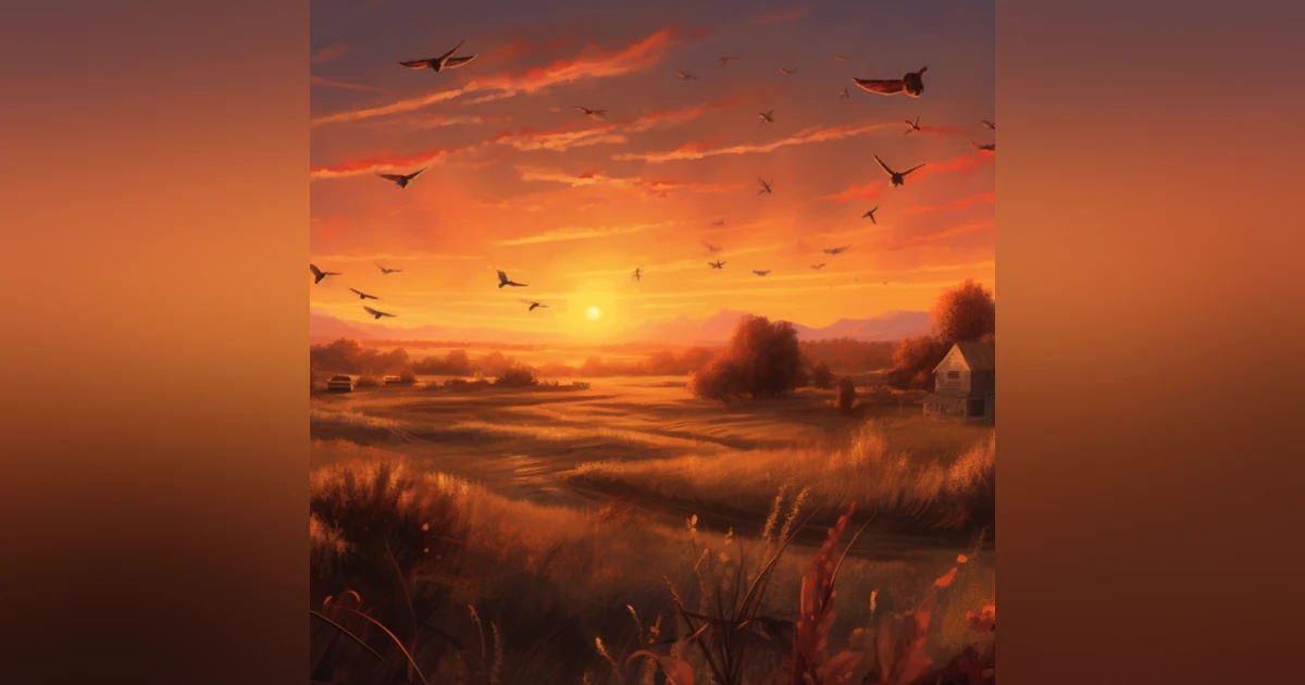 Twilight Symphony Serene Crickets, Gentle Winds, and Western Meadowlarks