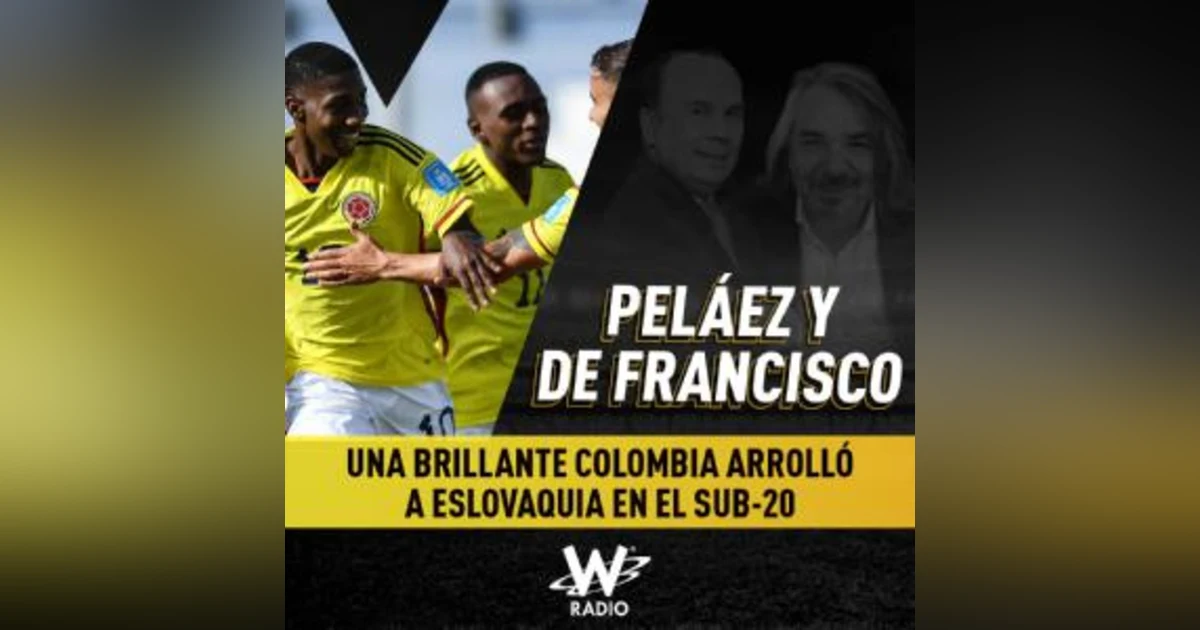 Una brillante Colombia arrolló a Eslovaquia en el Sub-20