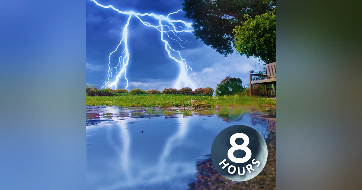 Thunderstorm Sounds for Sleeping I with Steady Rain White Noise 8 Hours