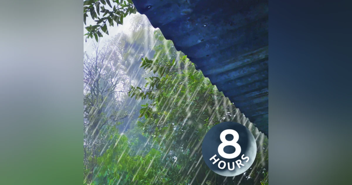 Rain on Tin Roof 8 Hours | Sleep, Study or Relax to Rain White Noise