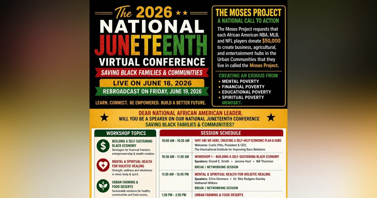 Curtis Pitts Opening Address | 2026 National Juneteenth Leadership Conference: Saving Black Families & Communities