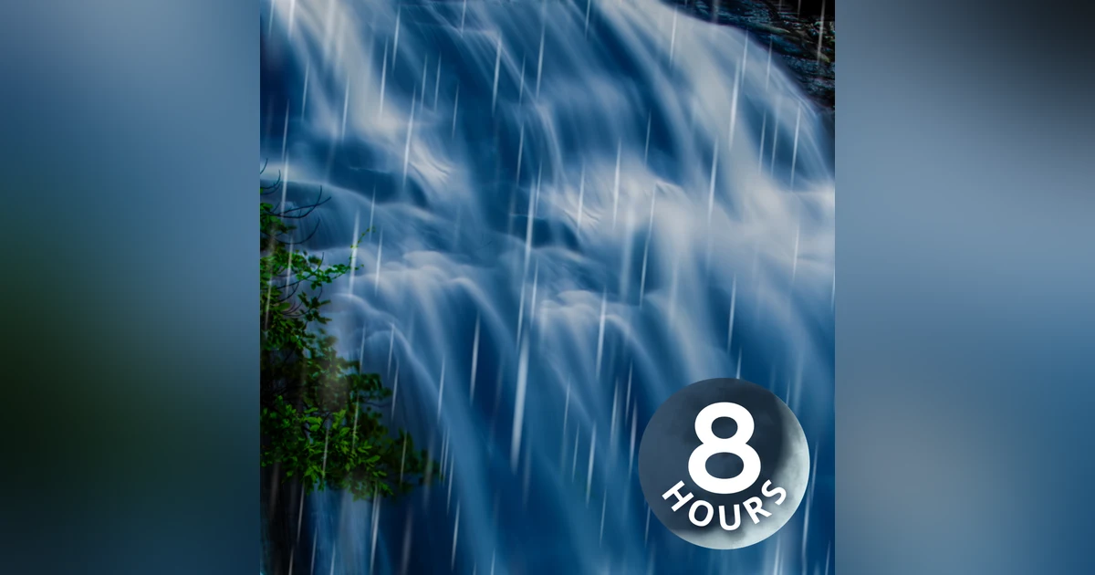 Heavy Rain & Roaring Waterfall Sounds for Sleep | 8 Hours