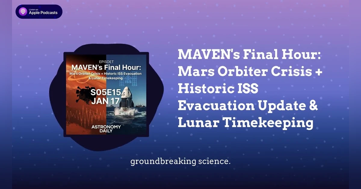 MAVEN’s Final Hour: Mars Orbiter Crisis + Historic ISS Evacuation Update & Lunar Timekeeping
