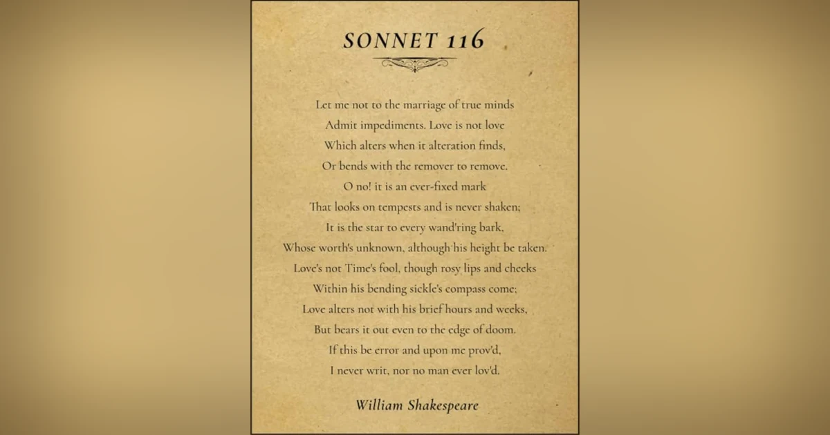 Shakespeare's Best | Sonnet 116 ("Let me not to the marriage of true minds")