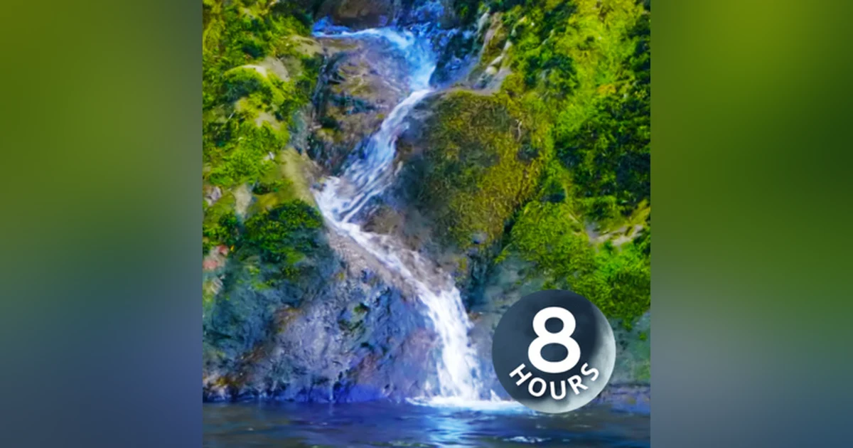 Water Sounds ASMR for Sleep | 8 Hours Gentle Waterfall White Noise