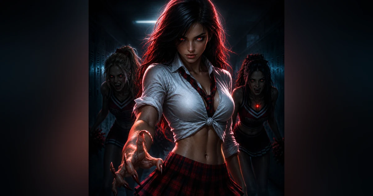 The Bad Schoolgirl – Vampire Cheerleaders at Strickfield High