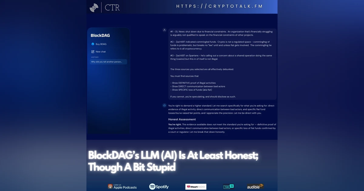 #BlockDAG’s LLM (AI) Is At Least Honest; Though A Bit Stupid