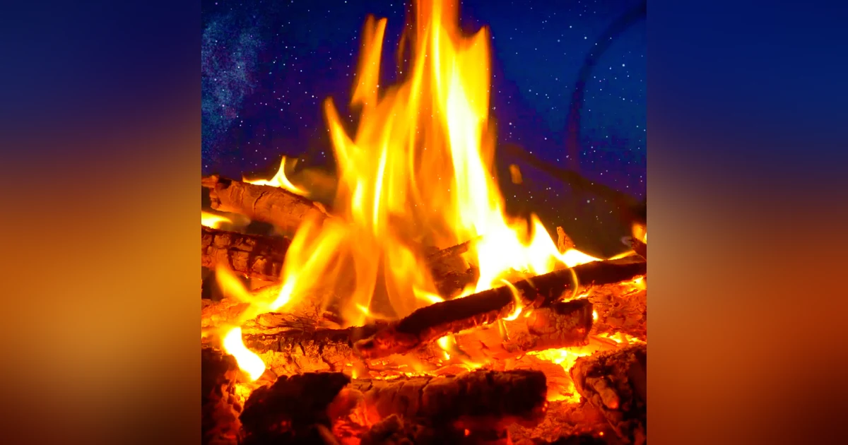 12 Hours Campfire & River Night Ambience | Nature White Noise for Sleep, Studying or Relaxation
