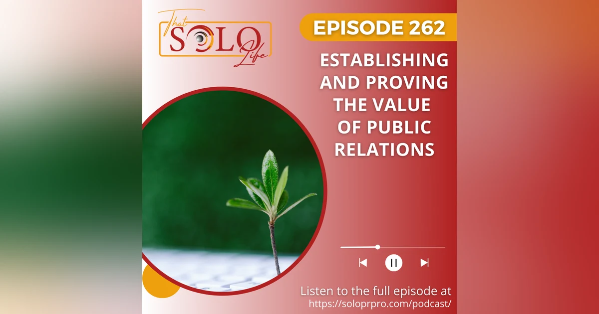 Establishing and Proving the Value of Public Relations