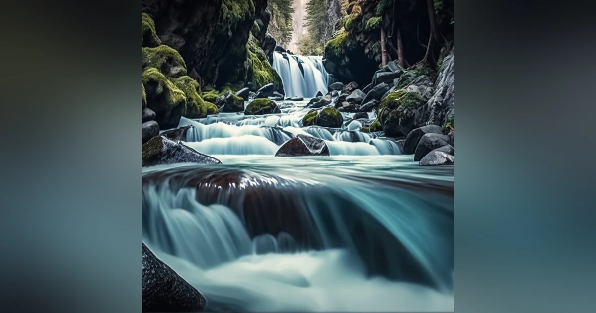 The surprising sound of a waterfall from close up