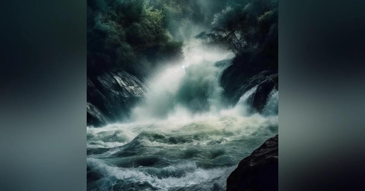 8 Hours of Water Rushing over a Roaring Waterfall - Natural White Noise