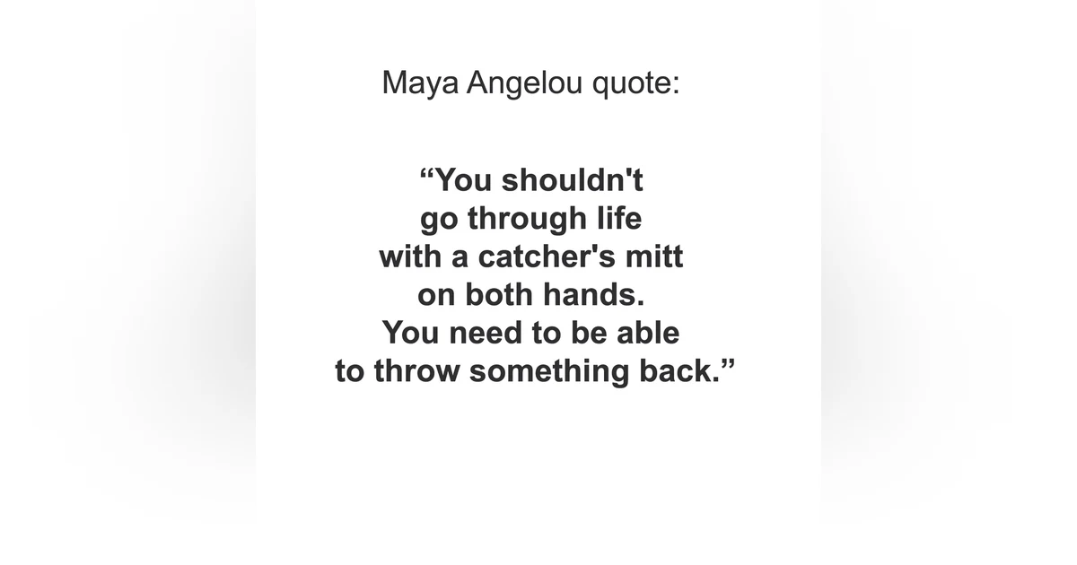 Two Catcher's Mitts: When Giving and Receiving Get Out of Balance