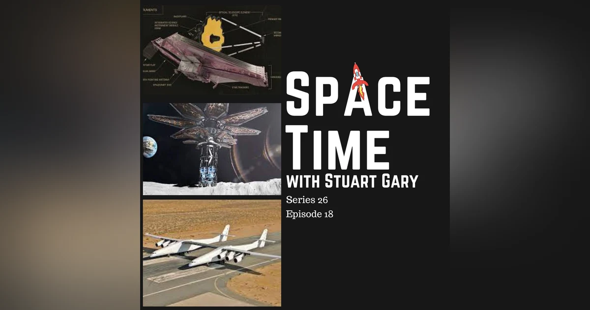 S26E18: JWST Suffers a Glitch // Nuclear-powered Rockets for Mars // Largest Aircraft Flies // February Skywatch
