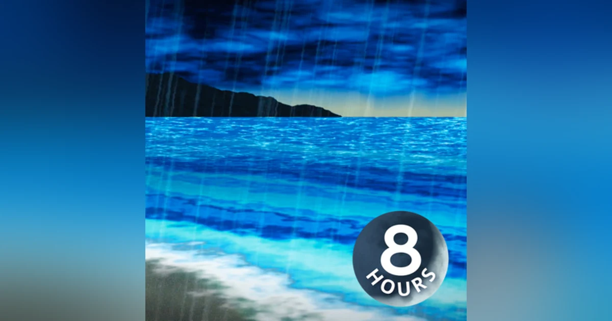 Rain & Ocean Sounds 8 Hours | Sleep, Study or Relax with White Noise