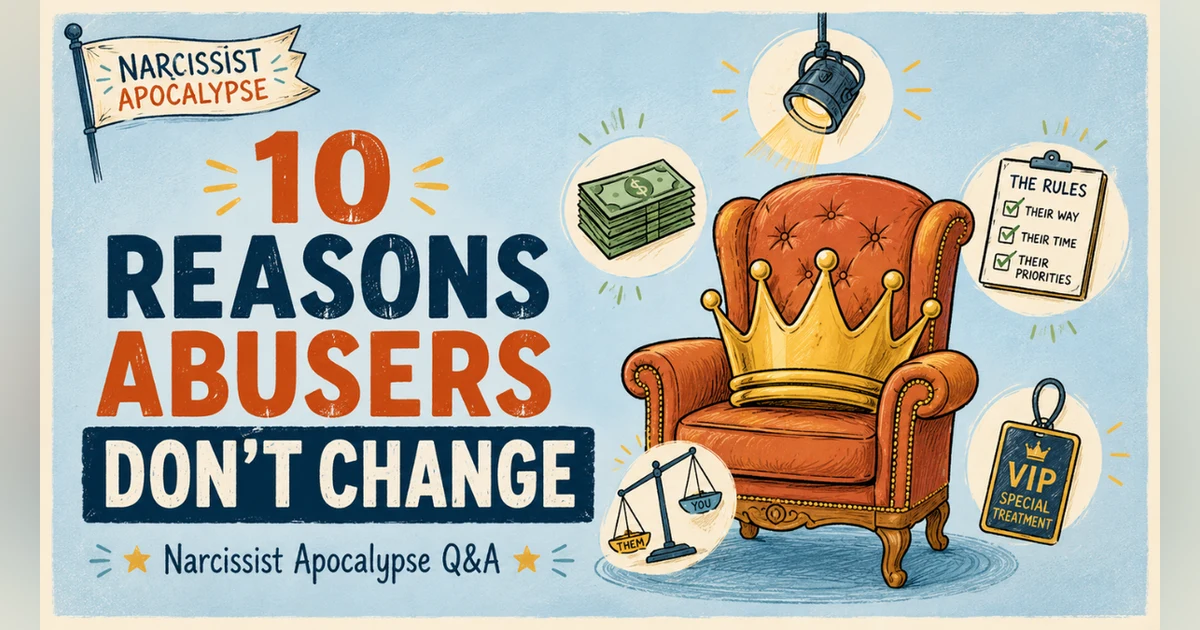 Rerelease: Top 10 Reasons An Abuser Doesn't Want To Change