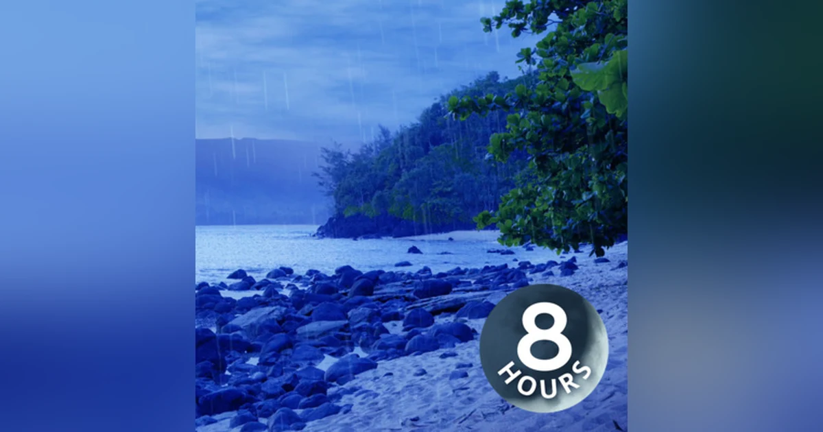 Rain & Storm Sounds with Ocean Waves Crashing 8 Hours | White Noise for Sleeping, Focus, Relaxation