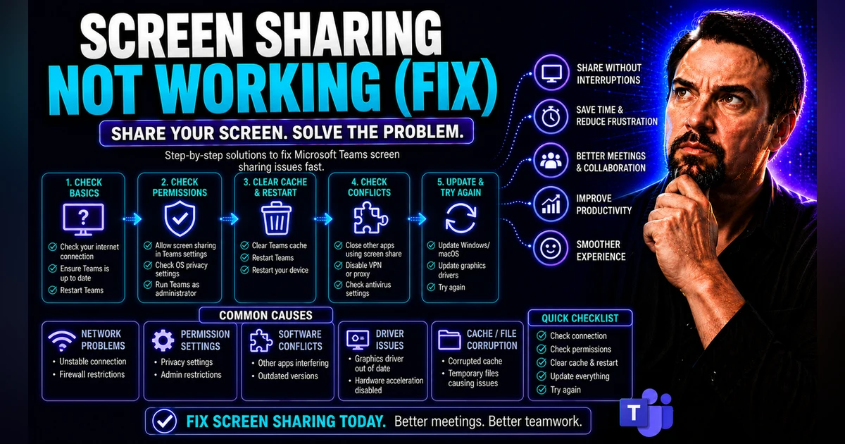 Microsoft Teams Screen Sharing Not Working: Fixes