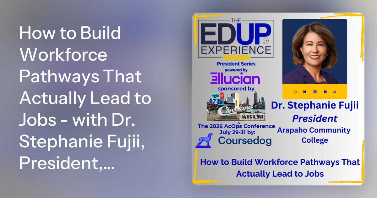 Build Workforce Pathways with Dr. Stephanie Fujii