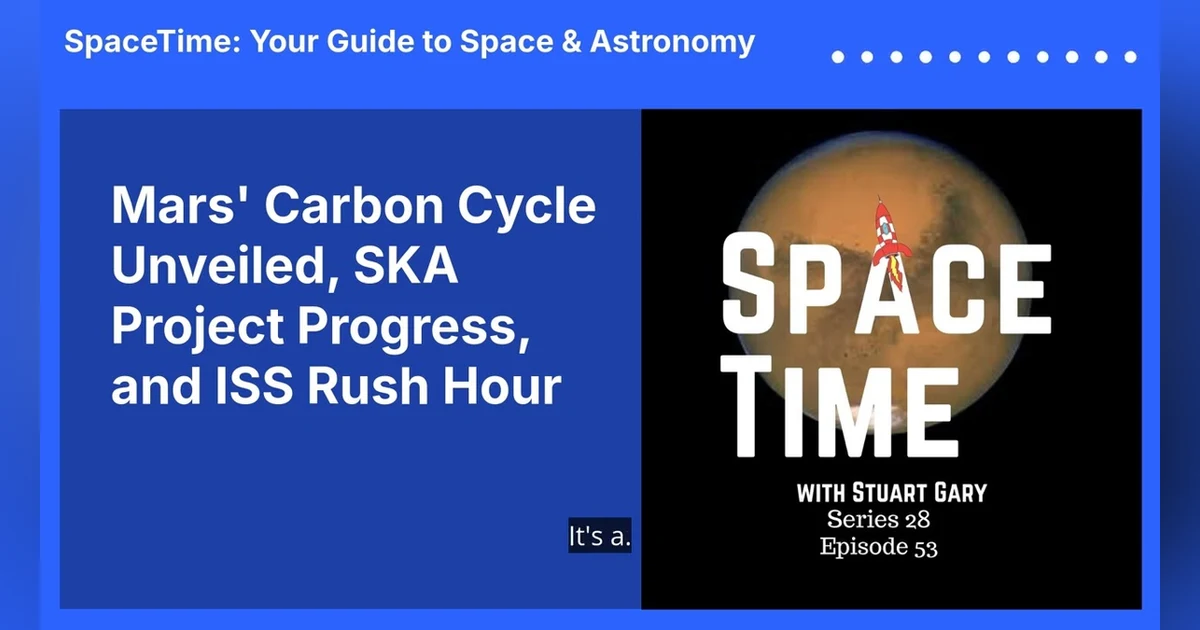 Mars’ Carbon Cycle Unveiled, SKA Project Progress, and ISS Rush Hour