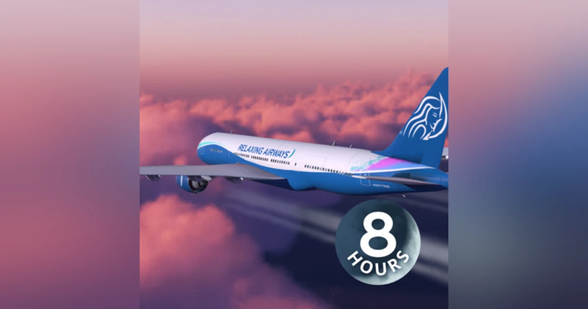 Jet Engine Airplane White Noise 8 Hours | Calming Flight Sounds for Studying, Focus or Sleep