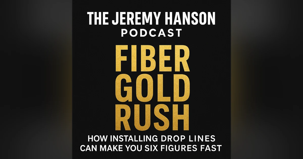 Fiber Gold Rush: How Installing Drop Lines Can Make You Six Figures Fast