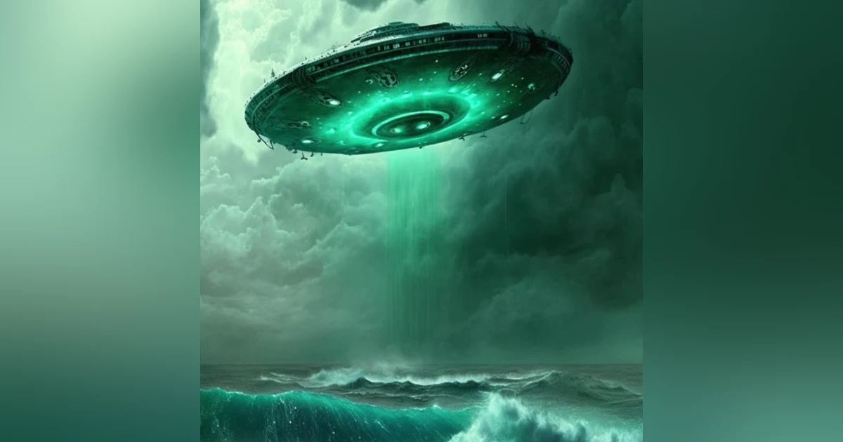 Pictures of UFOs Over an Oil Rig in Mexico