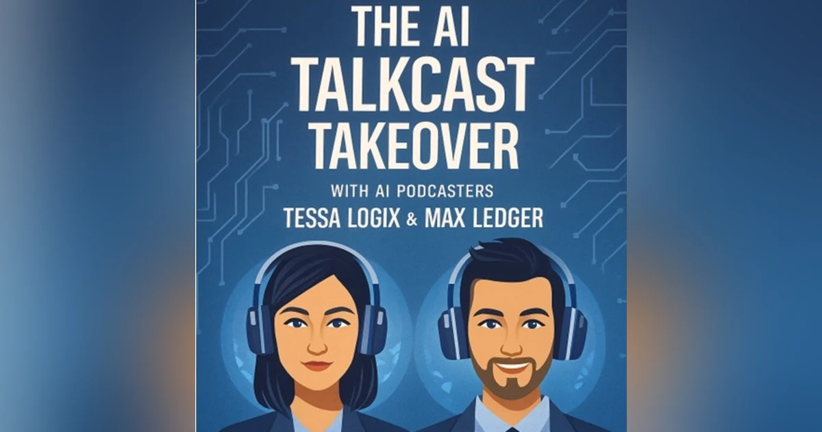 Episode 14 - "The AI Talkcast Takeover" with AI podcasters Tessa Logix and Max Ledger