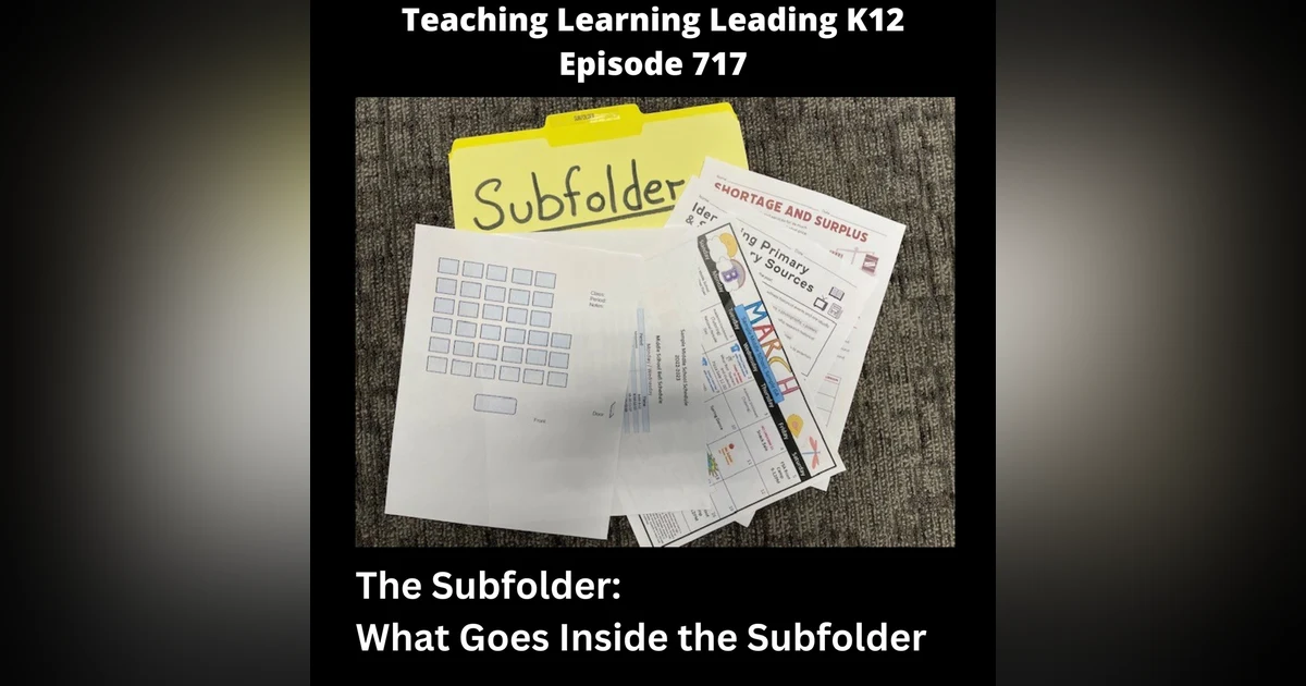 The Subfolder: What Goes Inside the Subfolder - 717