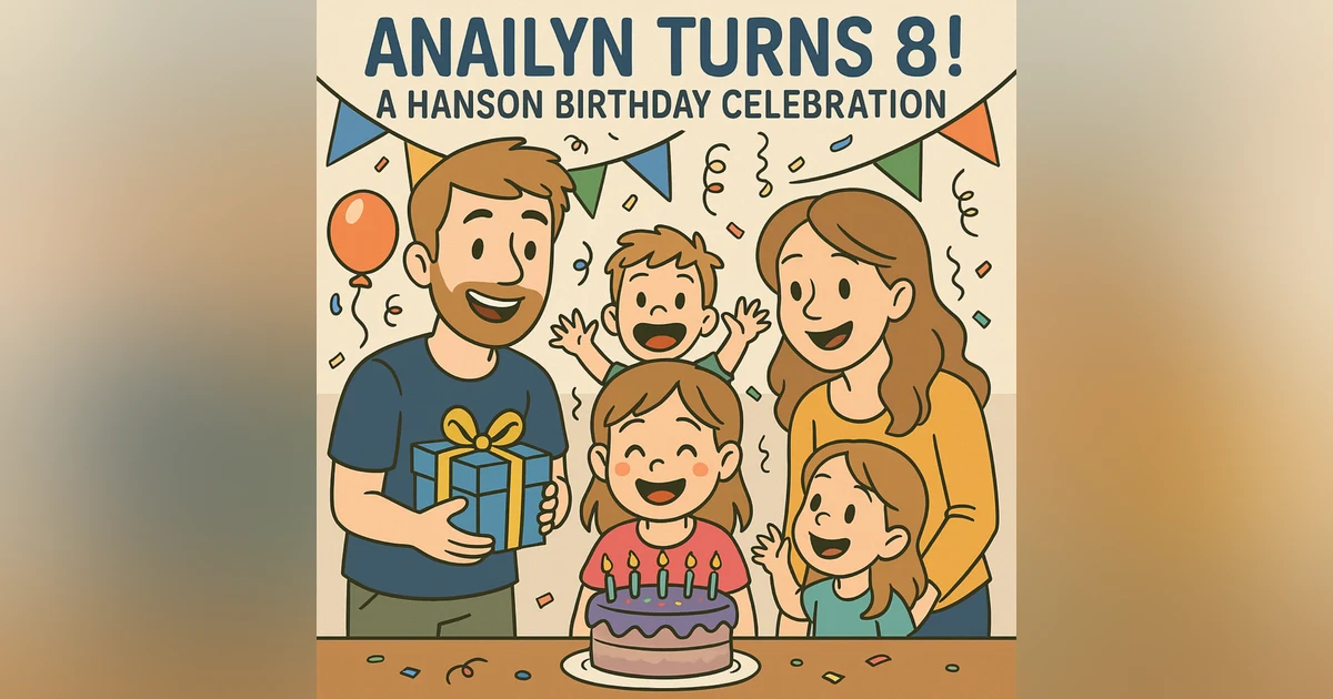 Anailyn Turns 8! A Hanson Birthday Celebration on We Are The Hansons