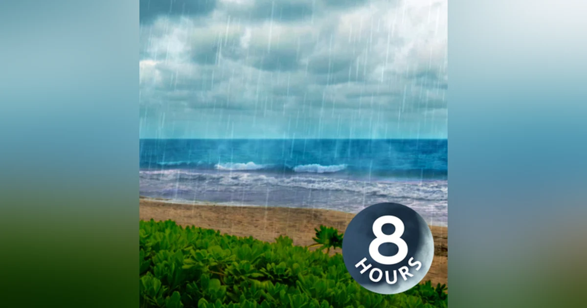 Sound of Rain on Ocean Waves (No Thunder) 8 Hours I White Noise for Sleeping or Relaxation