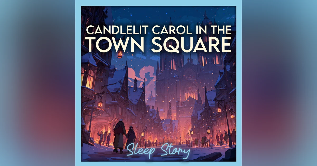 Candlelit Carols in a Snowy Town Square | Cozy Winter Sleep Story for Grown Ups ASMR