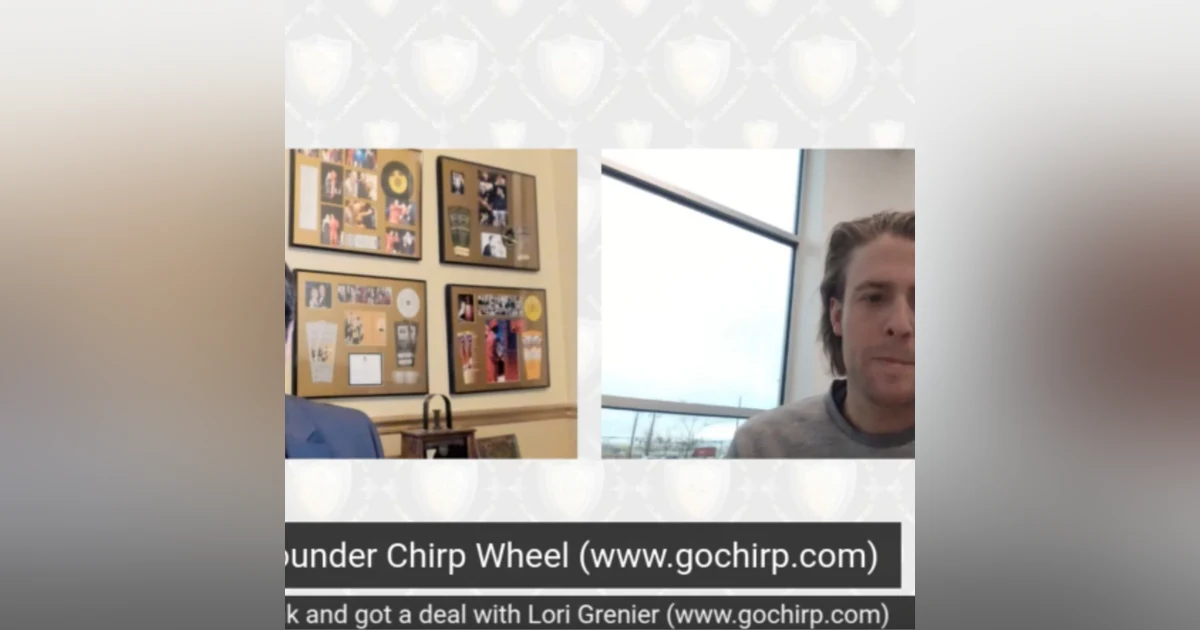 Tate Stock Founder of the Chirp Wheel, struck SharkTank win with Lori Grenier