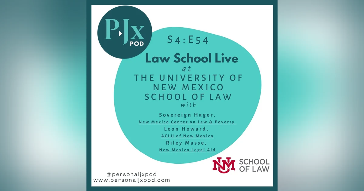 Law School Live at UNM Law with Sovereign Hager, Leon Howard, and Riley Masse