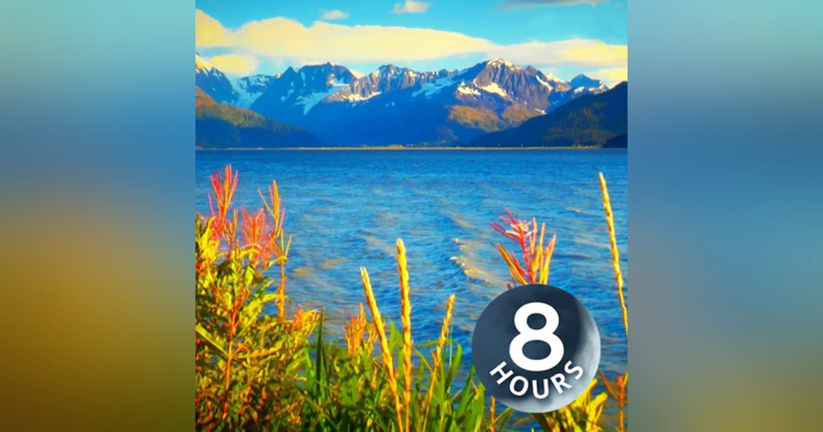 Calming Alaska Ocean Water Sounds for Stress Relief 8 Hours | White Noise to help you Study or Sleep