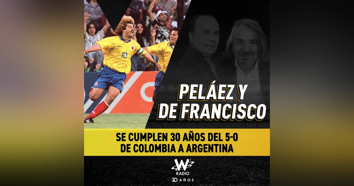 Se cumplen 30 años del 5-0 de Colombia a Argentina