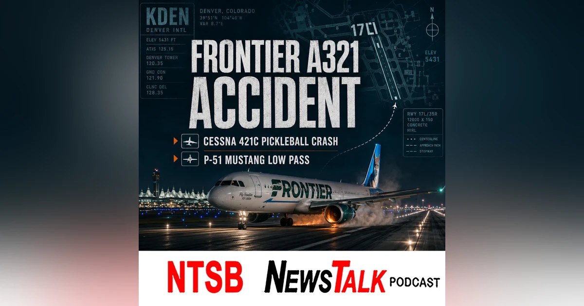 Frontier A321 Accident, Cessna 421C Pickleball Crash & More