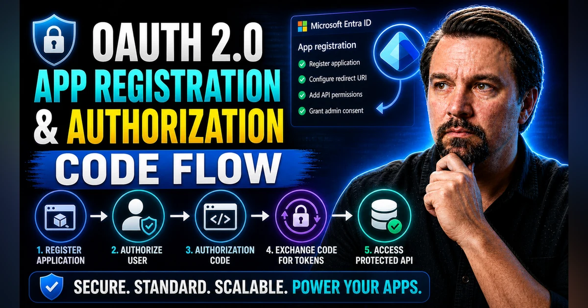 OAuth 2.0 App Registration and Authorization Code Flow
